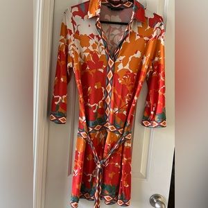 Mini dress. 93% rayon & 7% spandex